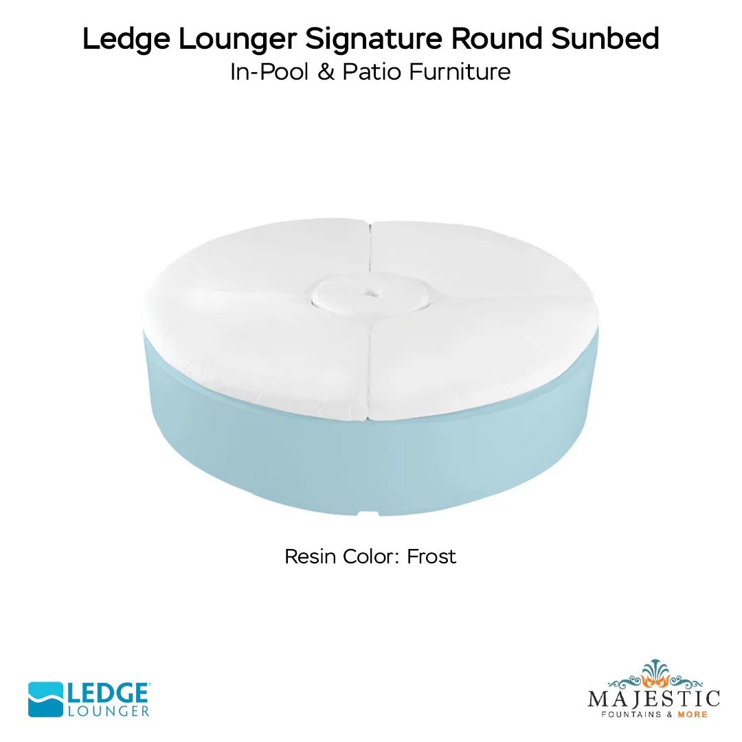 Ledge Lounger Signature Round Sunbed In-Pool & Patio Furniture - Majestic Fountains