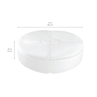 Ledge Lounger Signature Round Sunbed In-Pool & Patio Furniture - Majestic Fountains