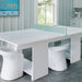 Ledge Lounger Table Tennis and Barstools Gathering Set - Majestic Fountains