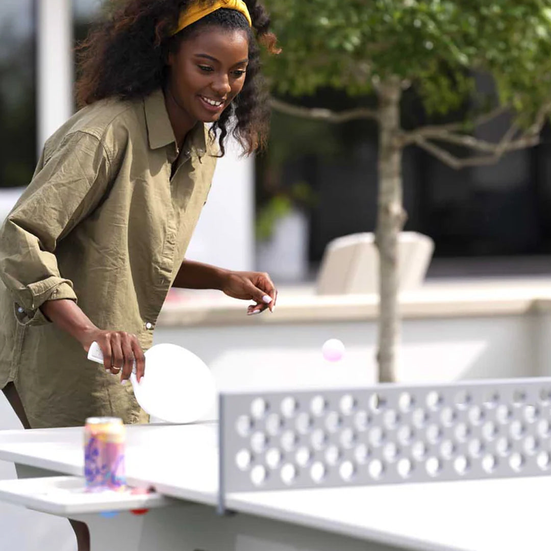 Ledge Lounger Table Tennis and Barstools Gathering Set - Majestic Fountains