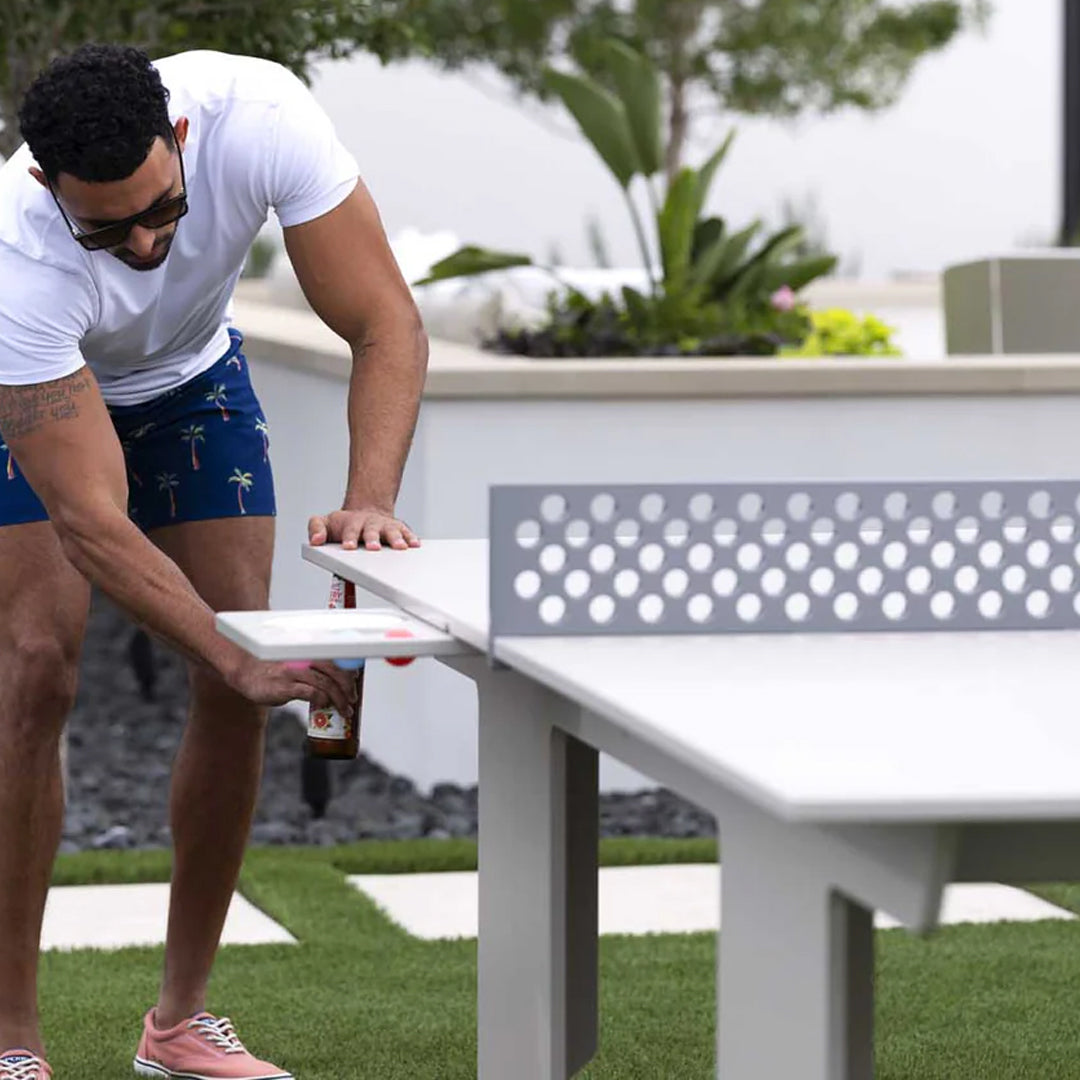 Ledge Lounger Table Tennis and Barstools Gathering Set - Majestic Fountains