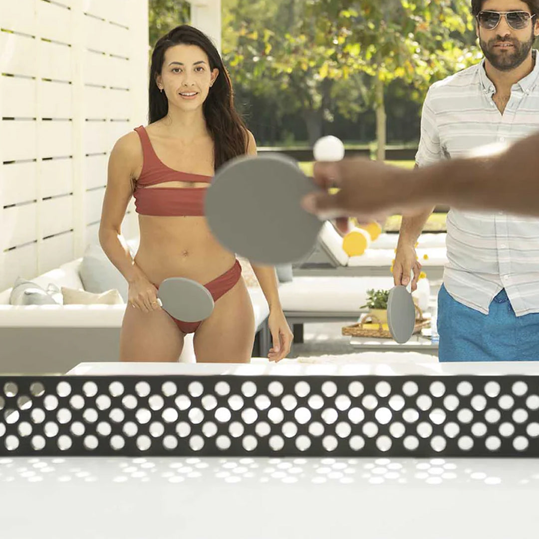 Ledge Lounger Table Tennis and Barstools Gathering Set - Majestic Fountains