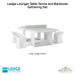 Ledge Lounger Table Tennis and Barstools Gathering Set - Majestic Fountains