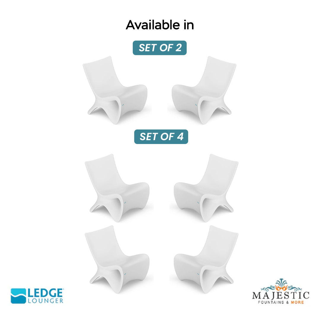 Ledge Lounger Autograph Chair In-Pool & Patio Furniture Set - Majestic Fountains