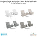 Ledge Lounger Autograph Chair and Side Table Set - Majestic Fountains