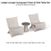 Ledge Lounger Autograph Chairs & Side Table Set Color Cloud Table Lid Color Gray - In-Pool & Patio Furniture - Majestic Fountains