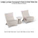 Ledge Lounger Autograph Chairs & Side Table Set Color Cloud Table Lid Color White - In-Pool & Patio Furniture - Majestic Fountains