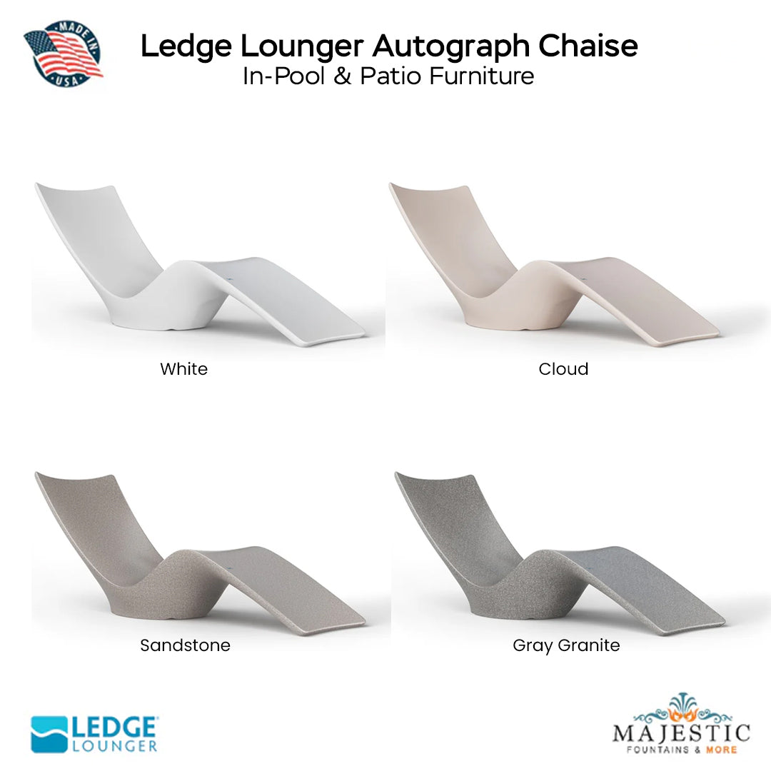Ledge Lounger Autograph Chaise In-Pool & Patio Furniture  - Majestic Fountains
