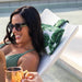Ledge Lounger Autograph Chaise & Side Table Set w Headrest Pillows - In-Pool & Patio Furniture