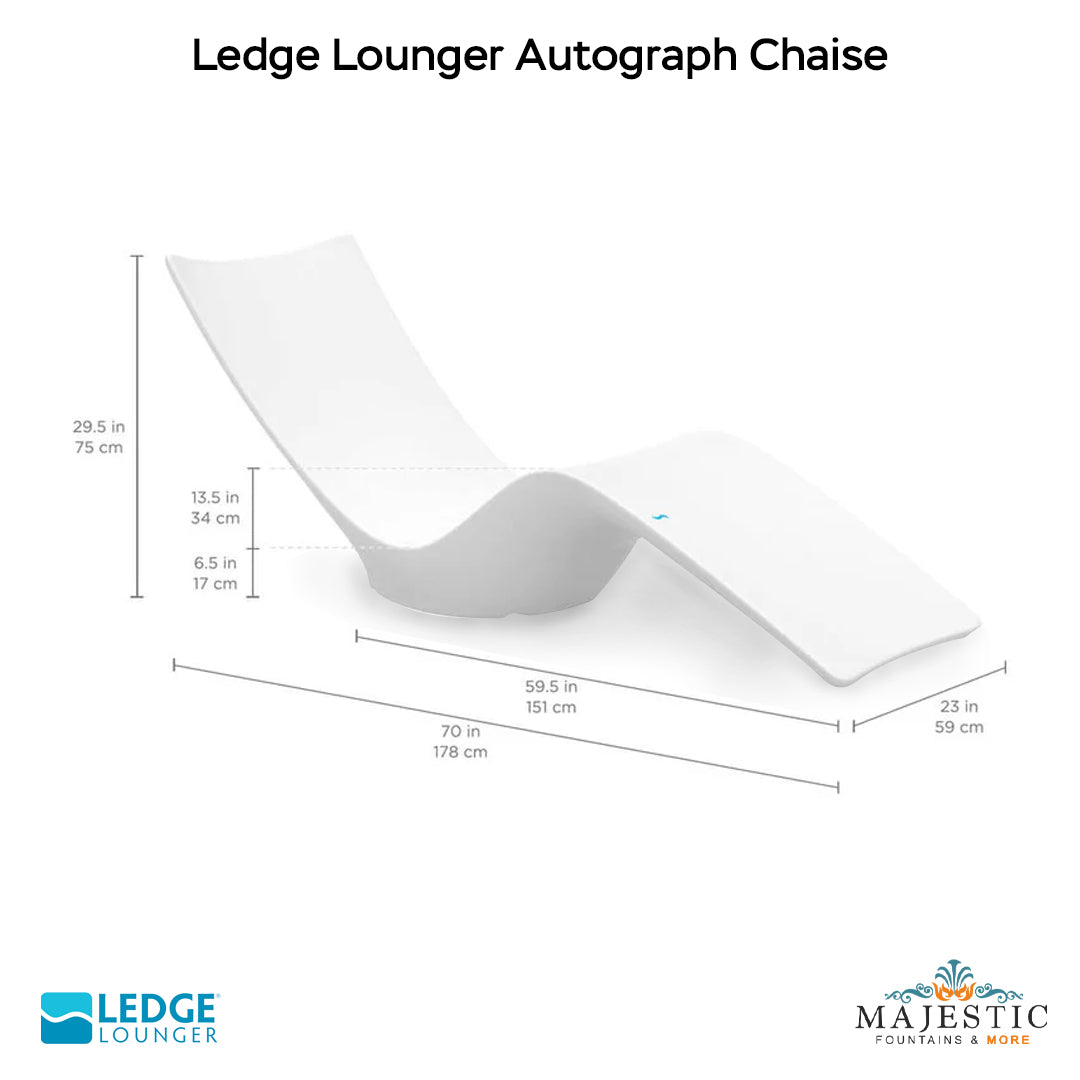 Ledge Lounger Autograph Chaise Size - Majestic Fountains