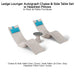 Ledge Lounger Autograph Chaise & Side Table Set w Headrest Pillows - Color Cloud - Table Lid Gray - Pillow Aruba - In-Pool & Patio Furniture - Majestic Fountains