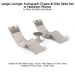Ledge Lounger Autograph Chaise & Side Table Set w Headrest Pillows - Color Cloud - Table Lid Gray - Pillow Cadet Gray - In-Pool & Patio Furniture - Majestic Fountains