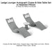 Ledge Lounger Autograph Chaise & Side Table Set w Headrest Pillows - Color Granite Gray - Table Lid White - Pillow White - In-Pool & Patio Furniture - Majestic Fountains