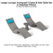 Ledge Lounger Autograph Chaise & Side Table Set w Headrest Pillows - Color Granite Gray - Table Lid Gray - Pillow Aruba - In-Pool & Patio Furniture - Majestic Fountains