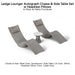 Ledge Lounger Autograph Chaise & Side Table Set w Headrest Pillows - Color Sandstone - Table Lid White - Pillow Cadet Gray - In-Pool & Patio Furniture - Majestic Fountains