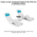 Ledge Lounger Autograph Chaise & Side Table Set w Headrest Pillows - Color White - Table Lid Gray - Pillow Aruba - In-Pool & Patio Furniture - Majestic Fountains