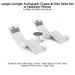Ledge Lounger Autograph Chaise & Side Table Set w Headrest Pillows - Color White - Table Lid Gray - Pillow Cadet Gray - In-Pool & Patio Furniture - Majestic Fountains