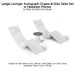 Ledge Lounger Autograph Chaise & Side Table Set w Headrest Pillows - Color White - Table Lid Gray - Pillow White - In-Pool & Patio Furniture - Majestic Fountains