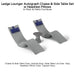 Ledge Lounger Autograph Chaise & Side Table Set w Headrest Pillows - Color Granite Gray - Table Lid Gray - Pillow Captain Navy - In-Pool & Patio Furniture - Majestic Fountains
