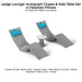Ledge Lounger Autograph Chaise & Side Table Set w Headrest Pillows - Color Granite Gray - Table Lid White - Pillow Aruba - In-Pool & Patio Furniture - Majestic Fountains
