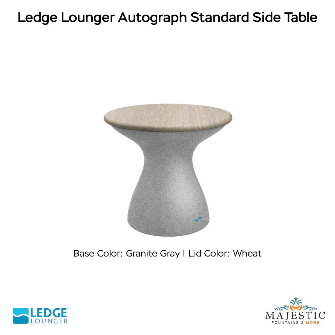 Ledge Lounger Autograph Standard Side Table In-Pool & Patio Furniture - Majestic Fountains