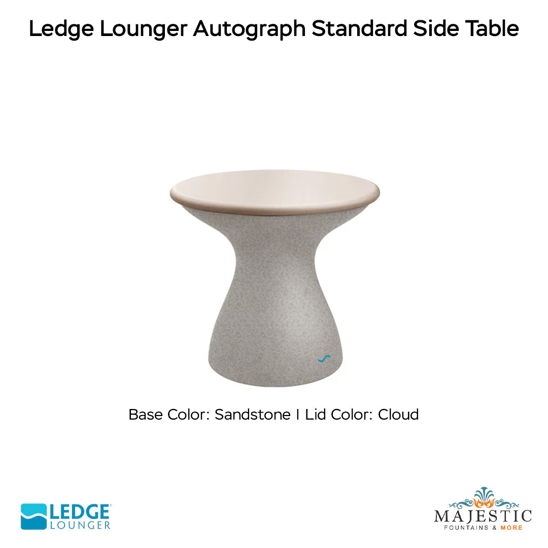 Ledge Lounger Autograph Standard Side Table In-Pool & Patio Furniture - Majestic Fountains