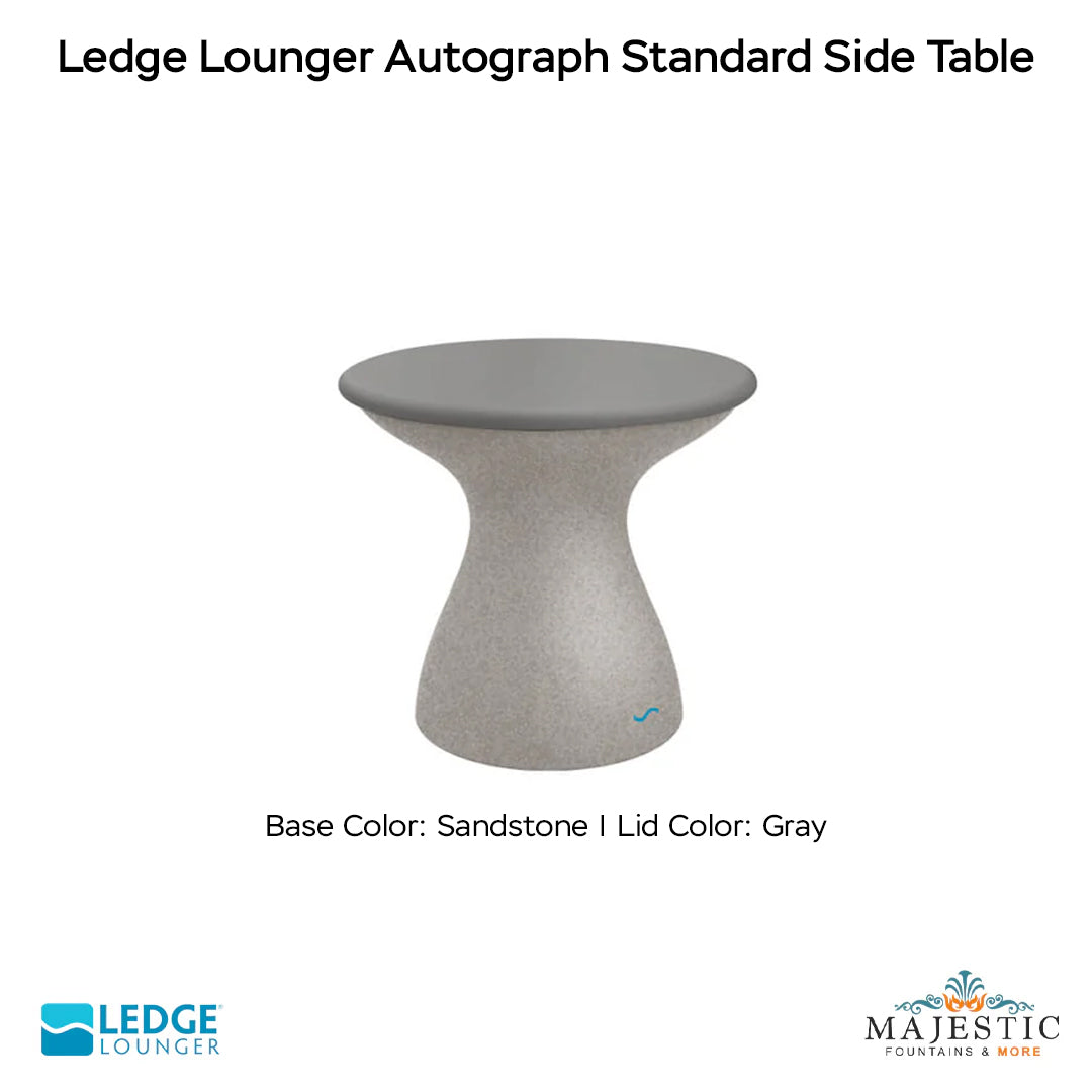 Ledge Lounger Autograph Standard Side Table In-Pool & Patio Furniture - Majestic Fountains