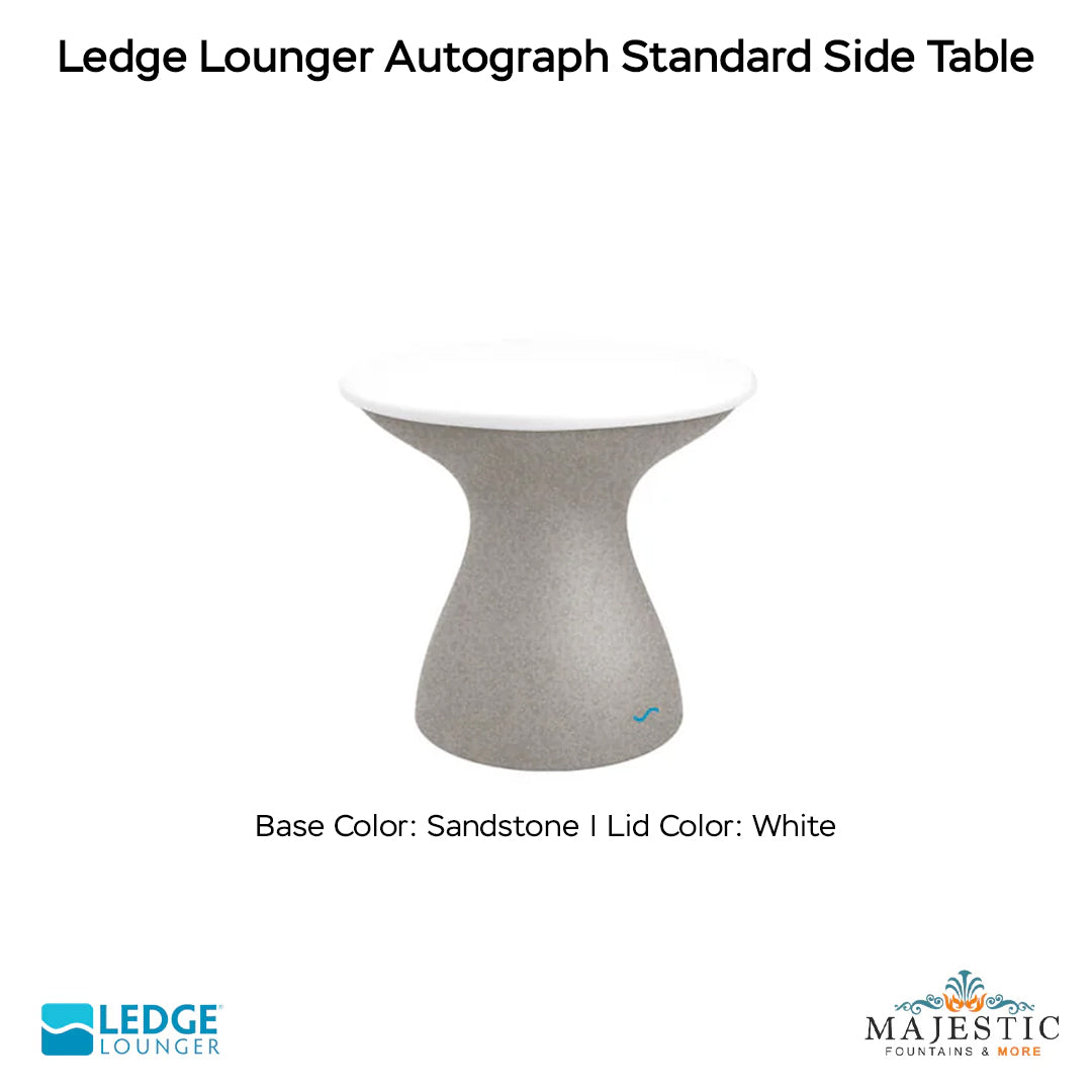 Ledge Lounger Autograph Standard Side Table In-Pool & Patio Furniture - Majestic Fountains