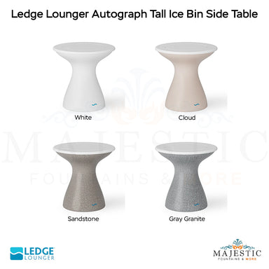 Ledge Lounger Autograph Tall Ice Bin Side Table In-Pool & Patio Furniture - Majestic Fountains