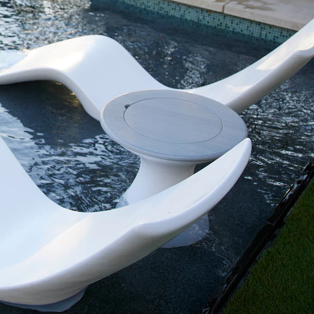 Ledge Lounger Autograph Tall Ice Bin Side Table In-Pool & Patio Furniture - Majestic Fountains