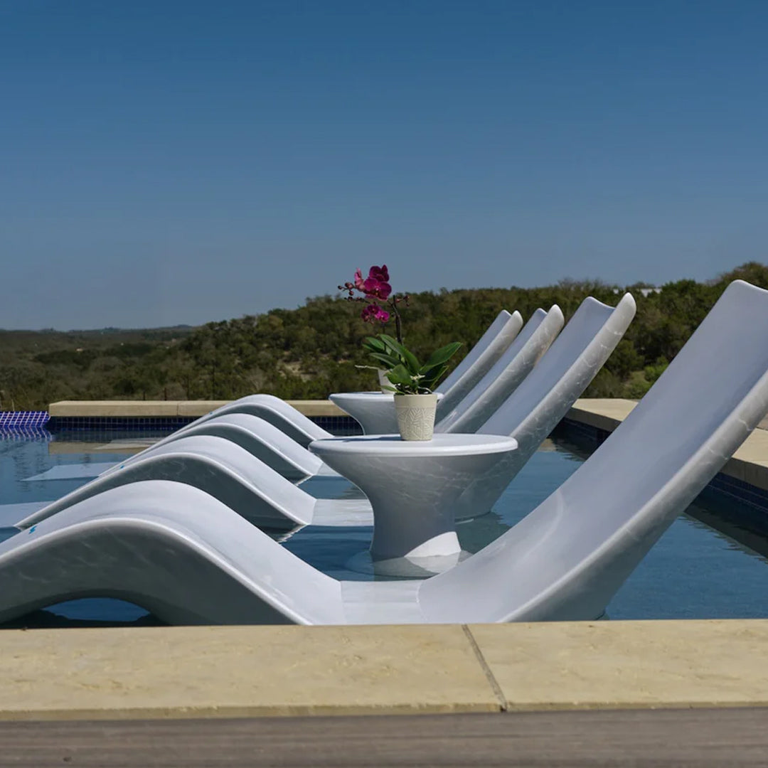 Ledge Lounger Autograph Tall Ice Bin Side Table In-Pool & Patio Furniture - Majestic Fountains