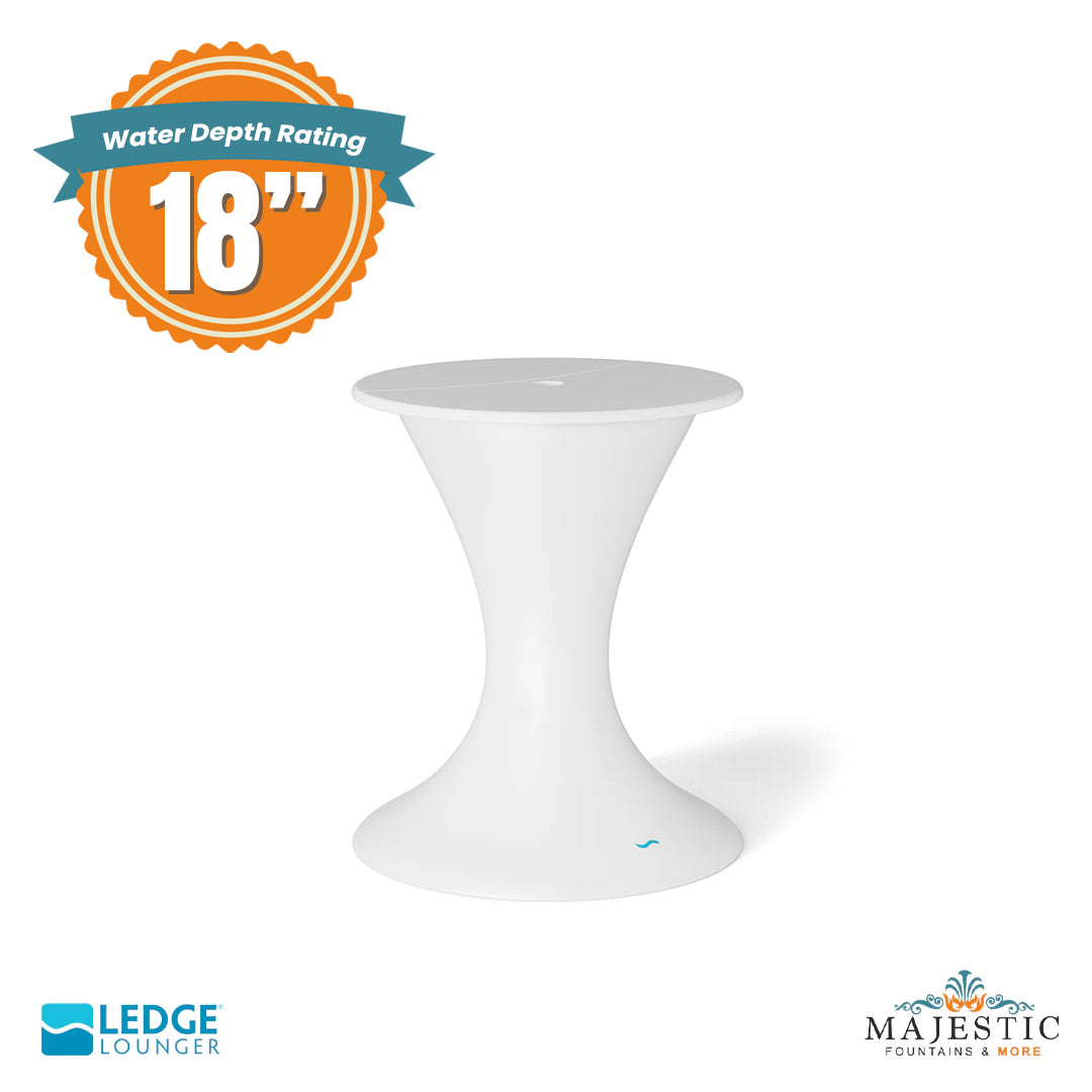 Ledge Lounger Autograph Umbrella Stand Ice Bin In-Pool & Patio Furniture Depth - Majestic Fountains