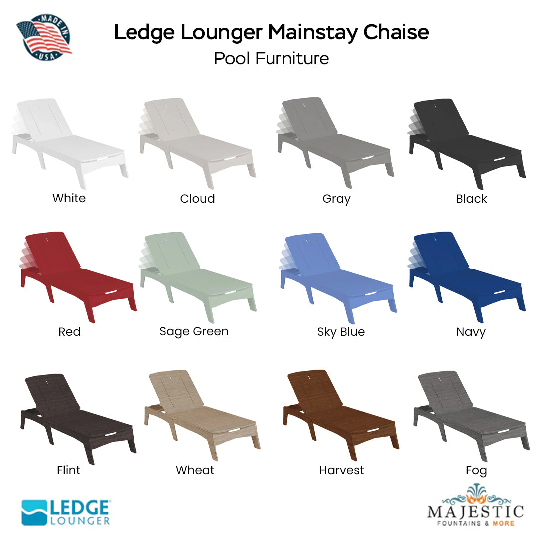 Ledge Lounger Mainstay Chaise - Patio Furniture - Majestic Fountains