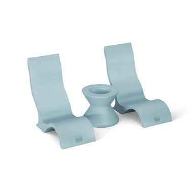 Ledge Lounger Signature Chairs & Tall Ice Bin Side Table Set Chair & Table Color Frost - In Pool & Patio Furniture - Majestic Fountains