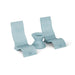QUICKSHIP Ledge Lounger Signature Chairs & Tall Ice Bin Side Table Set Color Frost - In-Pool & Patio Furniture - Majestic Fountains