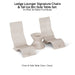 Ledge Lounger Signature Chairs & Tall Ice Bin Side Table Set Chair & Table Color Cloud - In Pool & Patio Furniture - Majestic Fountains