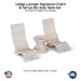 QUICKSHIP Ledge Lounger Signature Chairs & Tall Ice Bin Side Table Set Chair & Table Color Cloud - In Pool & Patio Furniture - Majestic Fountains