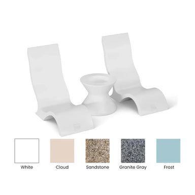 Ledge Lounger Signature Chair and Side Table In-Pool Set -  Majestic Fountains