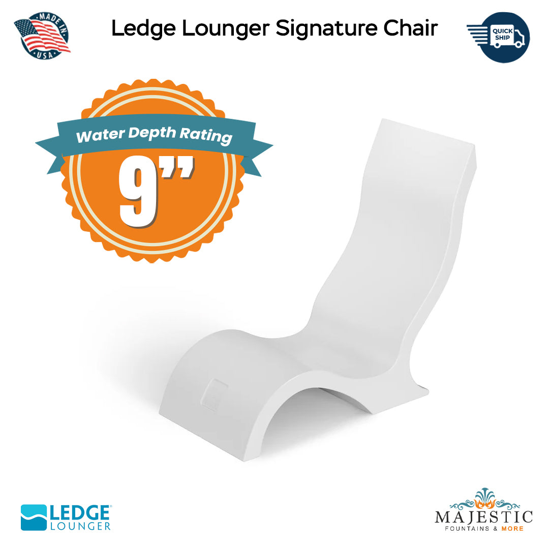 QUICKSHIP Ledge Lounger Signature Chair Depth - In Pool & Patio Furniture - Majestic Fountains