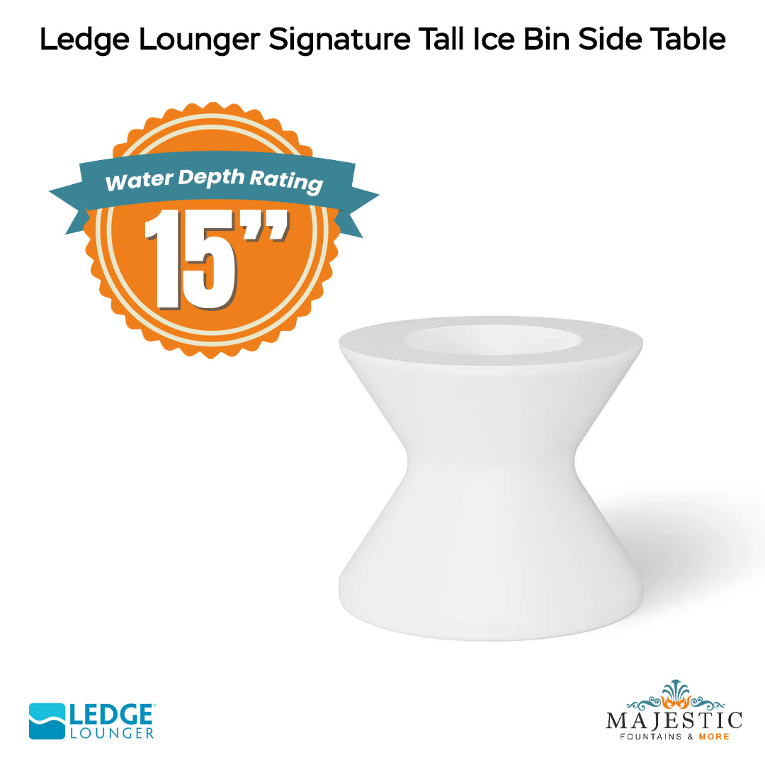 Ledge Lounger Signature Table Depth  - In Pool & Patio Furniture - Majestic Fountains