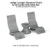 Ledge Lounger Signature Chairs & Tall Ice Bin Side Table Set Chair & Table Color Granite Gray - In Pool & Patio Furniture - Majestic Fountains