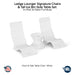 QUICKSHIP Ledge Lounger Signature Chairs & Tall Ice Bin Side Table Set Chair & Table Color White - In Pool & Patio Furniture - Majestic Fountains