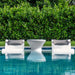 Ledge Lounger Signature Chaise & Side Table &  Pillows  In-Pool Furniture - Majestic Fountains
