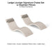 Ledge Lounger Signature Chaise Set w Headrest Pillows - In-Pool Furniture Cloud Cated Grey - Majestic Fountains