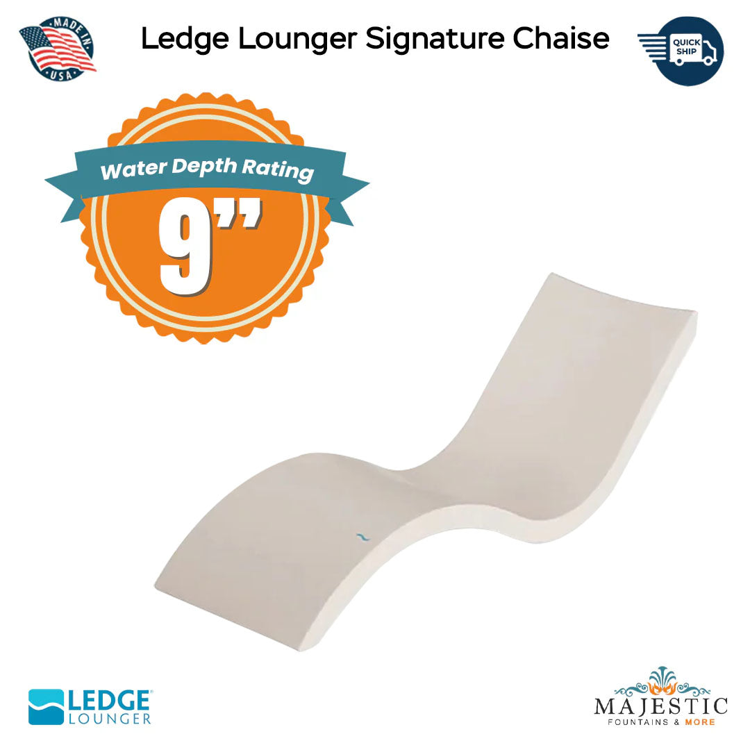QUICKSHIP Ledge Lounger Signature Chaise - In-Pool Furniture - Majestic Fountains