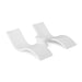 Ledge Lounger Signature Chaise & Side Table Set Color White - Side Table With Umbrella Hole - In-Pool Furniture - Majestic Fountains
