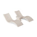 QUICKSHIP Ledge Lounger Signature Chaise & Side Table Set Color Cloud - Side Table Without Umbrella Hole - In-Pool Furniture - Majestic Fountains