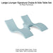 Ledge Lounger Signature Chaise & Side Table Set Color Frost - Side Table With Umbrella Hole - In-Pool Furniture - Majestic Fountains