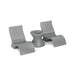 Ledge Lounger Signature Lowback Chairs & Side Table Set Color Granite Gray - In-Pool & Patio Furniture - Majestic Fountains