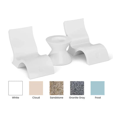 Ledge Lounger Signature Lowback Chair and Side Table In-Pool Set - Majestic Fountains